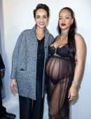Rihanna at Dior Womenswear Fall/Winter 22/23 Show at Paris Fashion Week