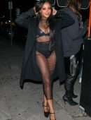 Tinashe in See-Through Dress Outside Justin Bieber's Concert Afterparty in West Hollywood