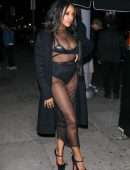 Tinashe in See-Through Dress Outside Justin Bieber's Concert Afterparty in West Hollywood
