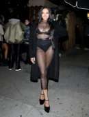 Tinashe in See-Through Dress Outside Justin Bieber's Concert Afterparty in West Hollywood