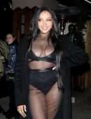 Tinashe in See-Through Dress Outside Justin Bieber's Concert Afterparty in West Hollywood