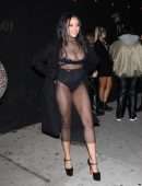 Tinashe in See-Through Dress Outside Justin Bieber's Concert Afterparty in West Hollywood