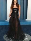 Vanessa Hudgens Booty in See-Through Dress at 2022 Vanity Fair Oscar Party in Beverly Hills