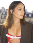 Vanessa Hudgens Leggy and Underboobs at Giambattista Valli Fashion Show in Paris