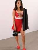 Vanessa Hudgens Leggy and Underboobs at Giambattista Valli Fashion Show in Paris