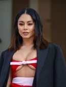 Vanessa Hudgens Leggy and Underboobs at Giambattista Valli Fashion Show in Paris