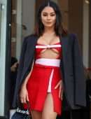 Vanessa Hudgens Leggy and Underboobs at Giambattista Valli Fashion Show in Paris