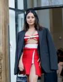 Vanessa Hudgens Leggy and Underboobs at Giambattista Valli Fashion Show in Paris