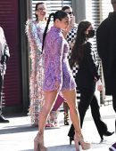 Vanessa Hudgens Leggy at Valentino Fashion Show in Paris