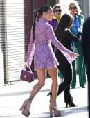 Vanessa Hudgens Leggy at Valentino Fashion Show in Paris