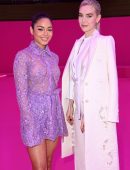 Vanessa Hudgens Leggy at Valentino Fashion Show in Paris