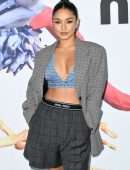 Vanessa Hudgens Leggy at Miu Miu Show at Paris Fashion Week