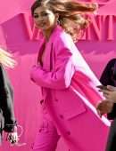 Zendaya Coleman Cleavage at Valentino Womenswear Fall/Winter 2022/2023 Fashion Show in Paris