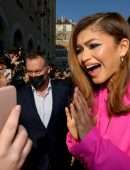 Zendaya Coleman Cleavage at Valentino Womenswear Fall/Winter 2022/2023 Fashion Show in Paris