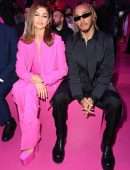 Zendaya Coleman Cleavage at Valentino Womenswear Fall/Winter 2022/2023 Fashion Show in Paris