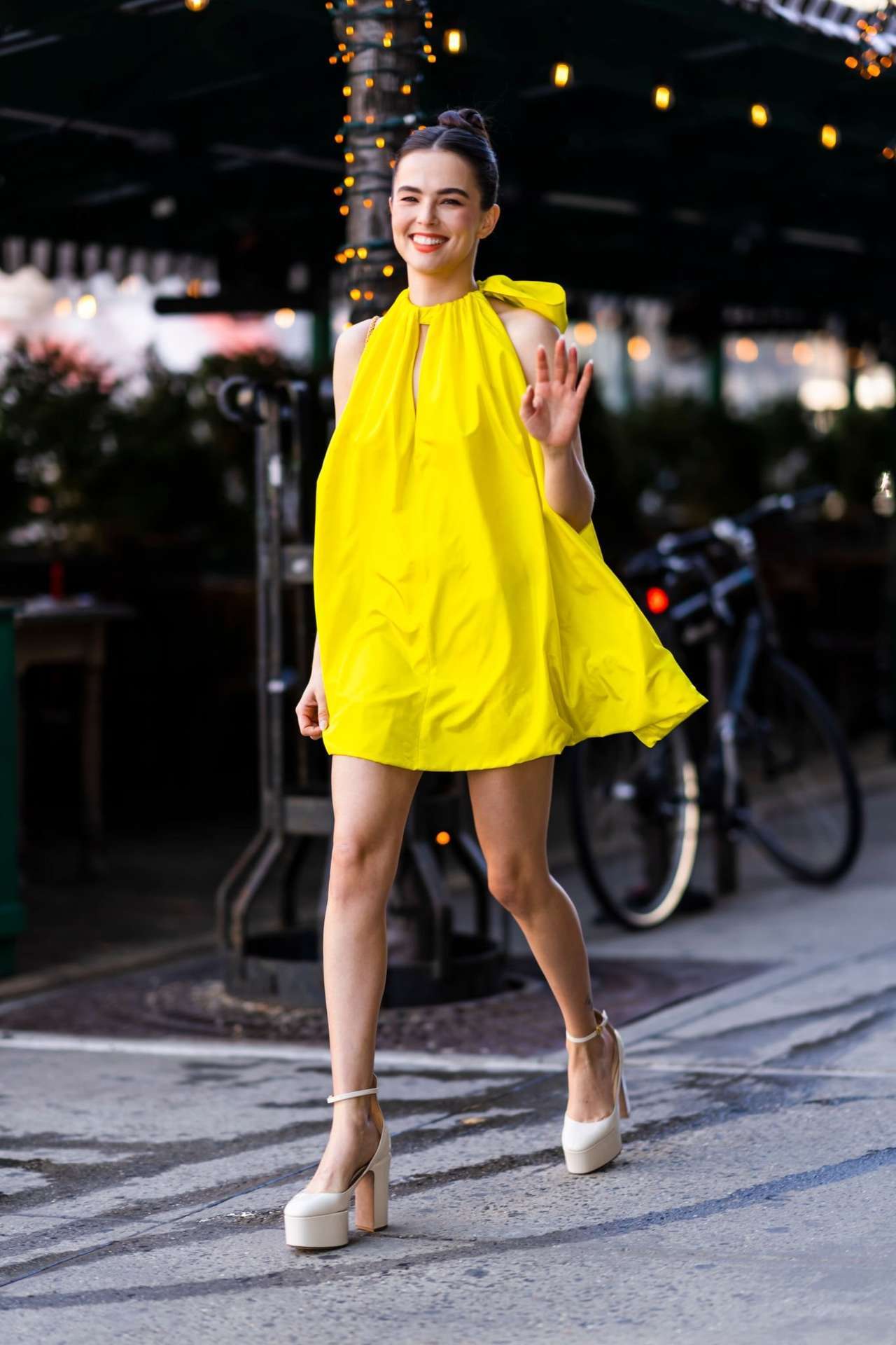 Zoey Deutch Leggy, Going to The Today Show in NYC