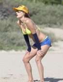 Alessandra Ambrosio Booty in Bikini on a Beach in Malibu