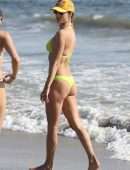Alessandra Ambrosio Booty in Bikini on a Beach in Malibu