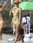 Alessandra Ambrosio Booty in Bikini on a Beach in Malibu