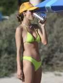 Alessandra Ambrosio Booty in Bikini on a Beach in Malibu