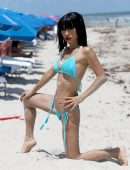 Bai Ling Booty in Bikini on Sunny Isles Beach, Florida