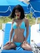 Bai Ling Booty in Bikini on Sunny Isles Beach, Florida