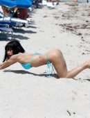 Bai Ling Booty in Bikini on Sunny Isles Beach, Florida