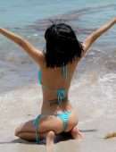 Bai Ling Booty in Bikini on Sunny Isles Beach, Florida