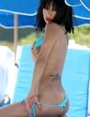 Bai Ling Booty in Bikini on Sunny Isles Beach, Florida