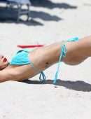 Bai Ling Booty in Bikini on Sunny Isles Beach, Florida