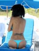 Bai Ling Booty in Bikini on Sunny Isles Beach, Florida