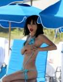 Bai Ling Booty in Bikini on Sunny Isles Beach, Florida