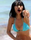 Bai Ling Booty in Bikini on Sunny Isles Beach, Florida