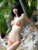 Bai Ling Booty in Bikini at a Pool for a Photoshoot in Fort Lauderdale