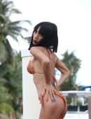 Bai Ling Booty in Bikini at a Pool for a Photoshoot in Fort Lauderdale