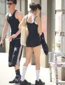 Bella Hadid Booty in a Tiny Shorts Out in West Village in New York