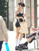 Bella Hadid Booty in a Tiny Shorts Out in West Village in New York