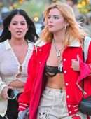 Bella Thorne in a Skimpy Bra at at the Neon Festival Coachella 2022 Music Festival