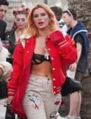 Bella Thorne in a Skimpy Bra at at the Neon Festival Coachella 2022 Music Festival