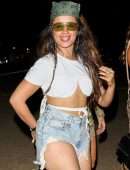 Camila Cabello Leggy in Tiny Denim Shorts at Coachella Valley Music And Arts Festival in Indio