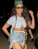 Camila Cabello Leggy in Tiny Denim Shorts at Coachella Valley Music And Arts Festival in Indio