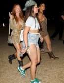 Camila Cabello Leggy in Tiny Denim Shorts at Coachella Valley Music And Arts Festival in Indio