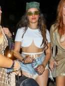Camila Cabello Leggy in Tiny Denim Shorts at Coachella Valley Music And Arts Festival in Indio