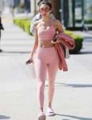 Chantel Jeffries Cameltoe in Tights Outside a Gym in Los Angeles