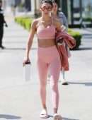 Chantel Jeffries Cameltoe in Tights Outside a Gym in Los Angeles