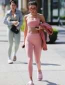 Chantel Jeffries Cameltoe in Tights Outside a Gym in Los Angeles