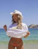 Cindy Prado Booty in a Thong Bikini at the Beach