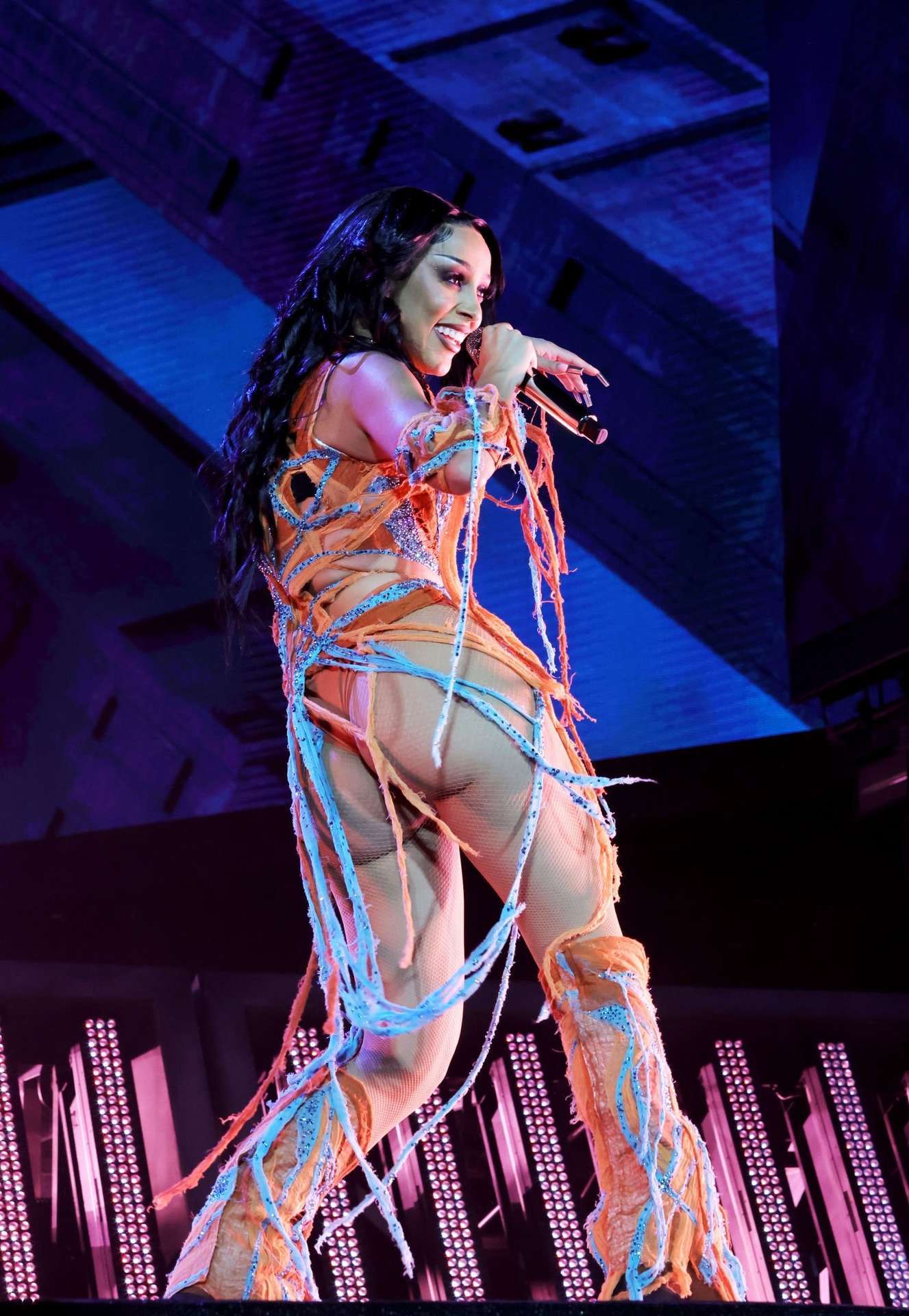 Doja Cat Booty and Cleavage OnStage at Coachella in Indio
