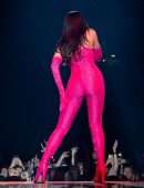 Dua Lipa in a Tight Pink Body Suit OnStage at AO Arena in Manchester