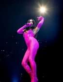 Dua Lipa in a Tight Pink Body Suit OnStage at AO Arena in Manchester
